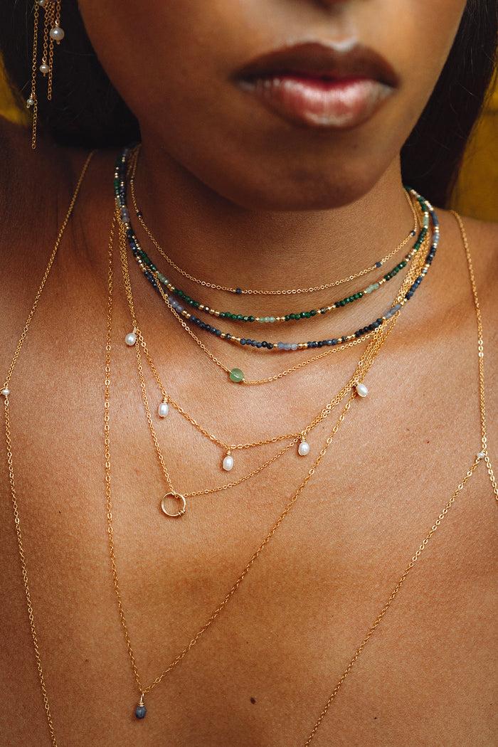 Yay Paris Double Queen Necklace-Bracelet - Azure