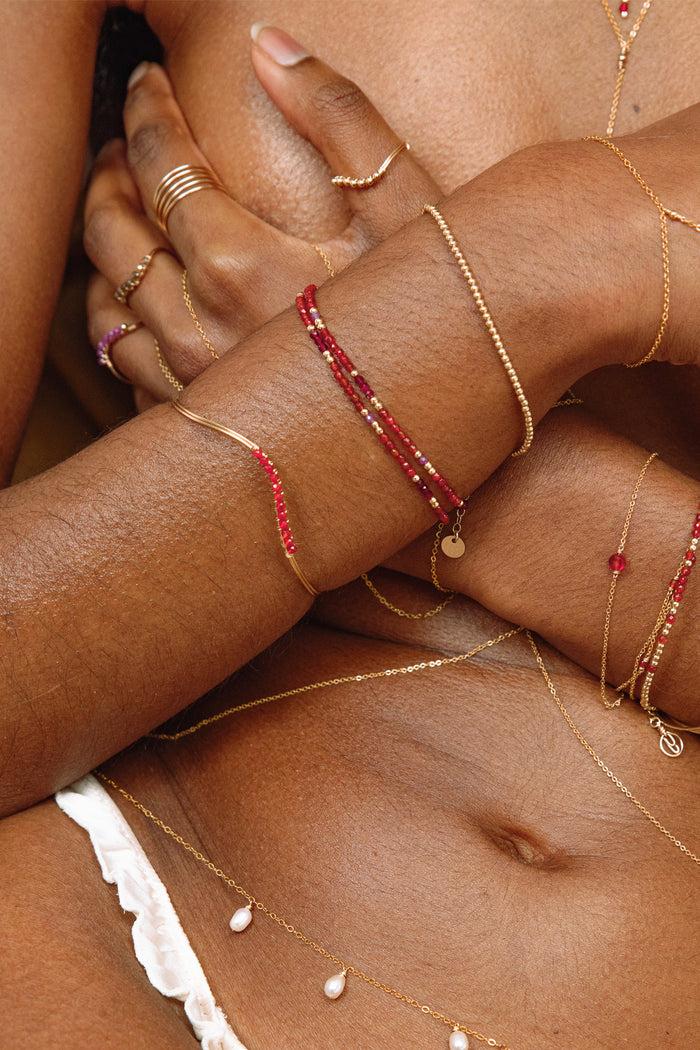 Yay Paris Double Queen Necklace-Bracelet - Flame