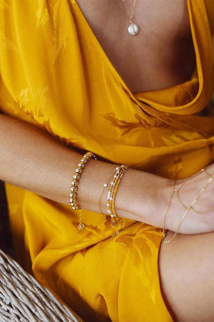 Yay Paris Ella Bracelet - Apricot Jade