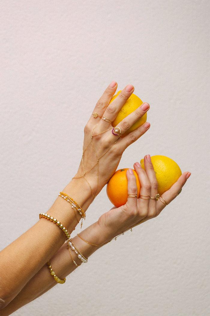 Yay Paris Ella Bracelet - Apricot Jade