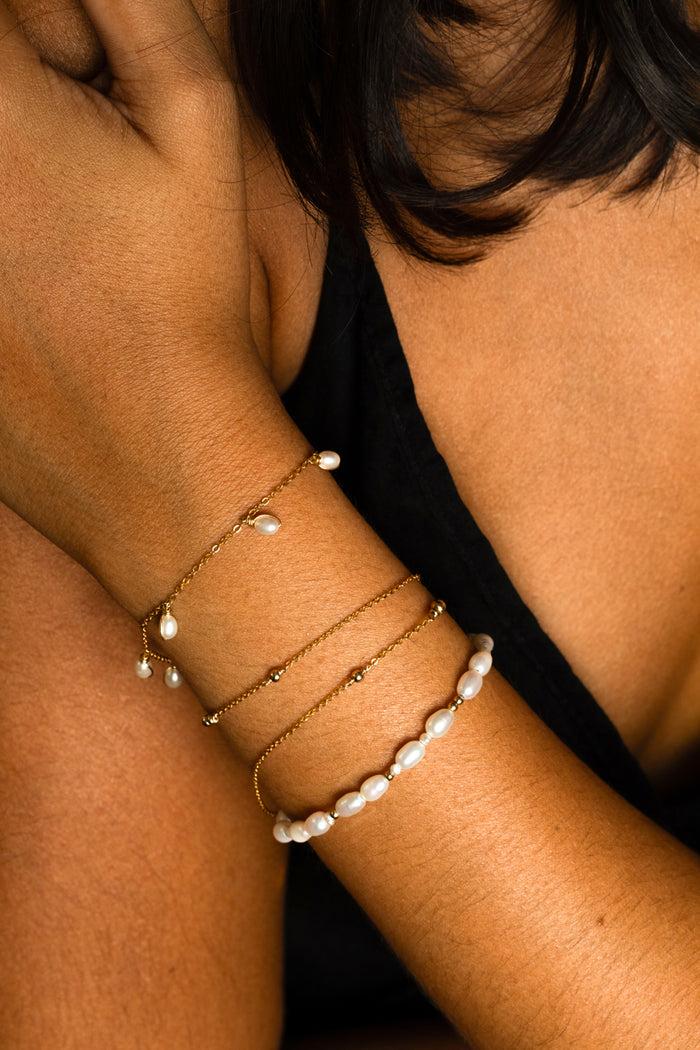 Yay Paris Embraced Bracelet - Cultured Pearls