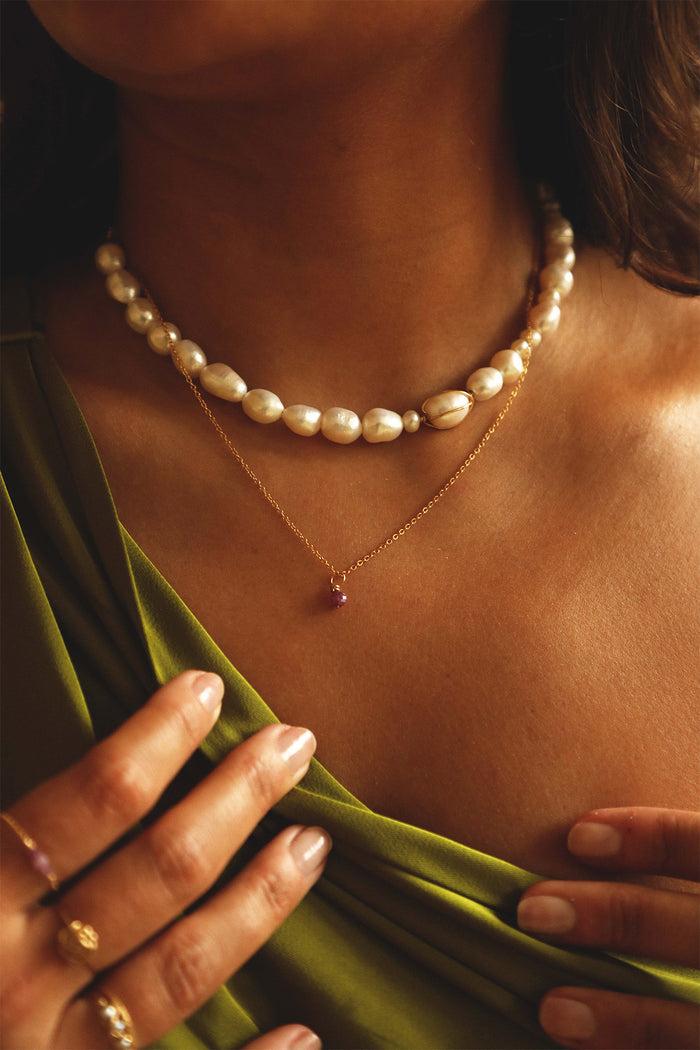 Yay Paris Entwined Pendant - Ruby