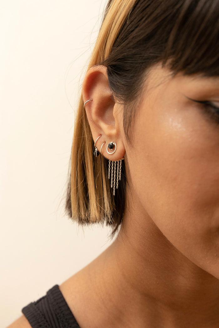 Yay Paris Fringe Chain Earring Backs - Silver