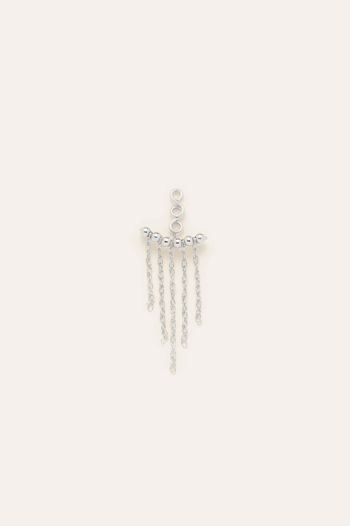 yay paris Fringe Chain Earring Backs - Silver
