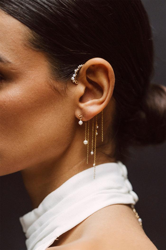 yay paris Fringe earrings - Envolée de perles