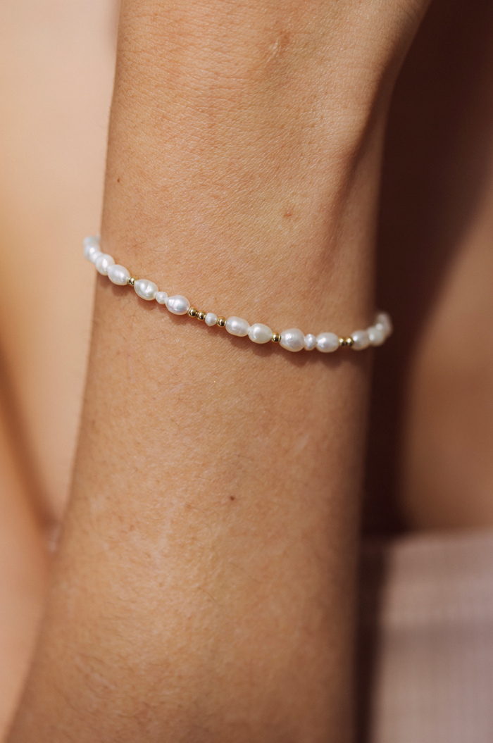 yay paris Grain of rice bracelet - Cultured pearls