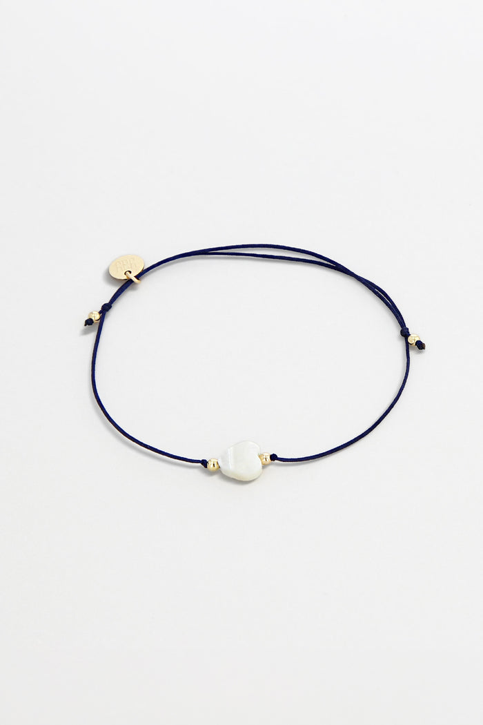 yay paris Heart cord bracelet - Blue