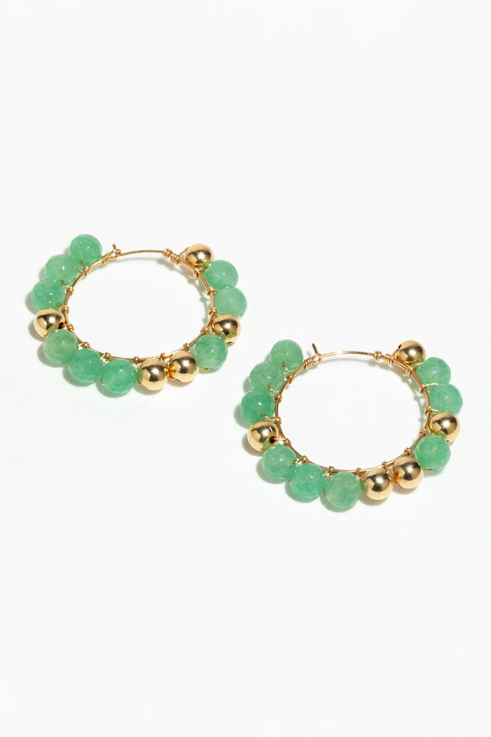 yay paris Lana Creoles - Aventurine