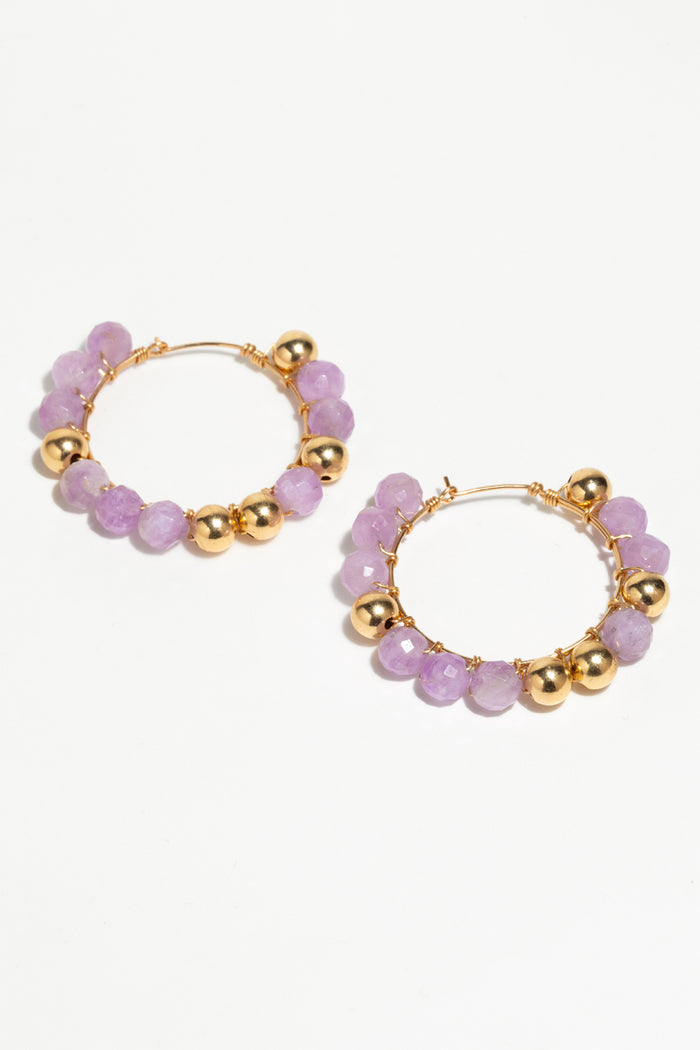 yay paris Lana Creoles - Jade Violet