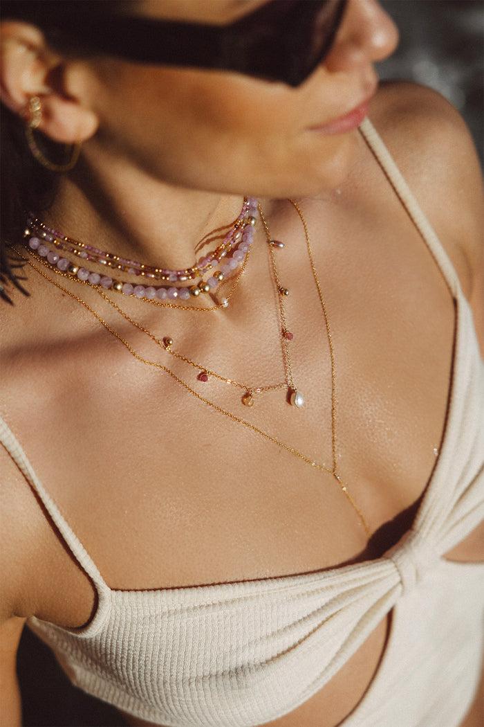Yay Paris Lana Necklace - Purple Jade