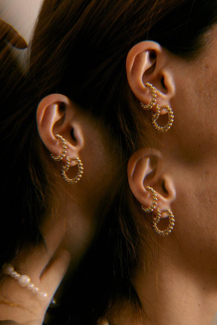 Yay Paris Large Beaded Hoop Earrings