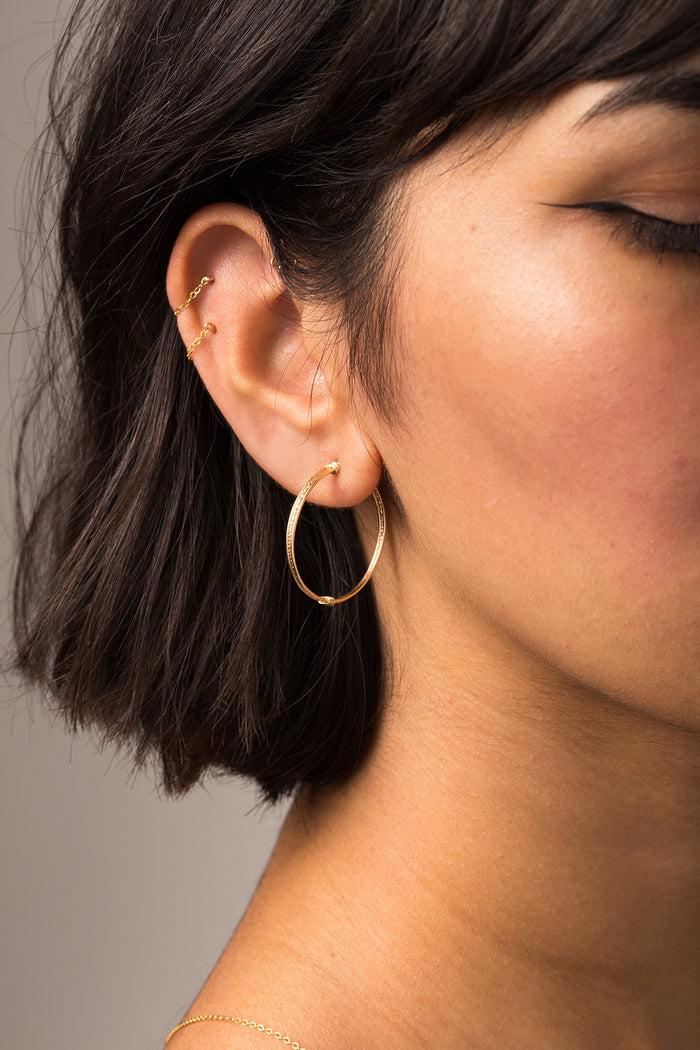 Yay Paris Large Creole Diamanté