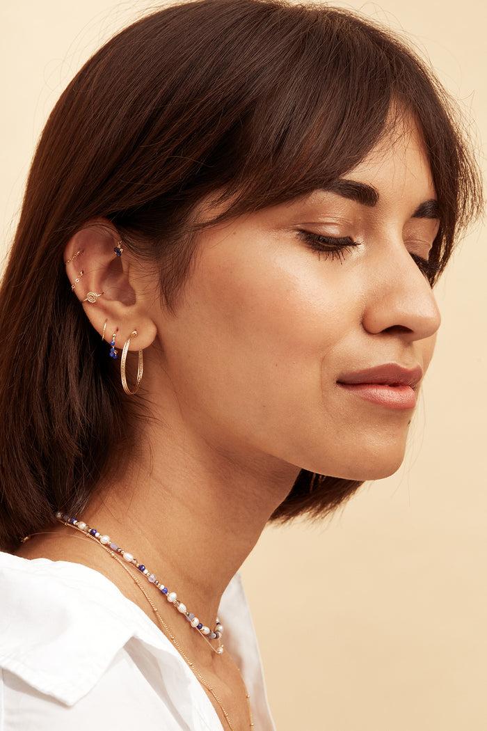 Yay Paris Large Creole Diamanté