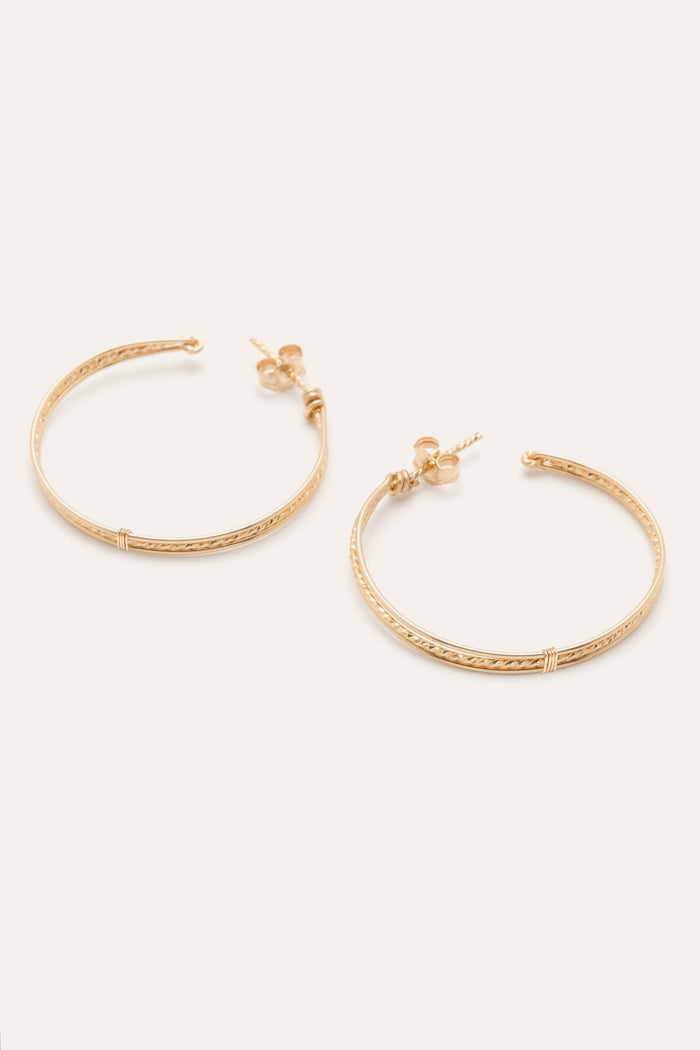 yay paris Large Creole Diamanté