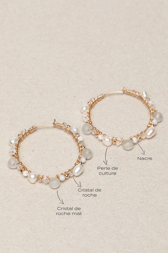 Yay Paris Large Venus Creoles - Eternal Snow