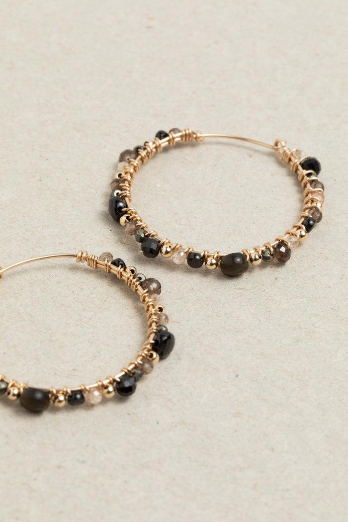 yay paris Large Venus Creoles - Night