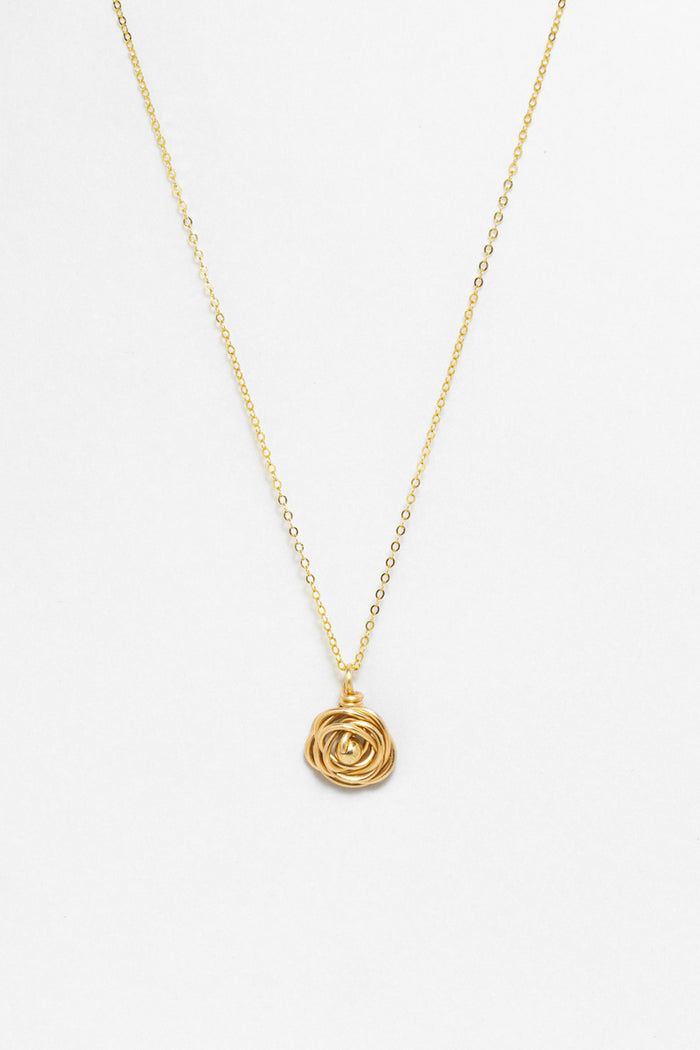 Yay Paris Medium Rosa Pendant - Gold