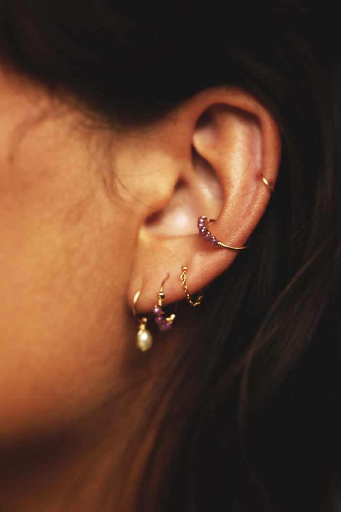 Yay Paris Mini Creoles Priya - Ruby