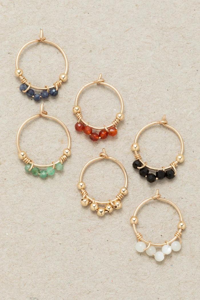 Yay Paris Mini Creoles Priya - Sapphire