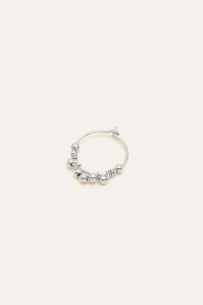 Yay Paris Mini Dentelle Hoop Earrings - Silver