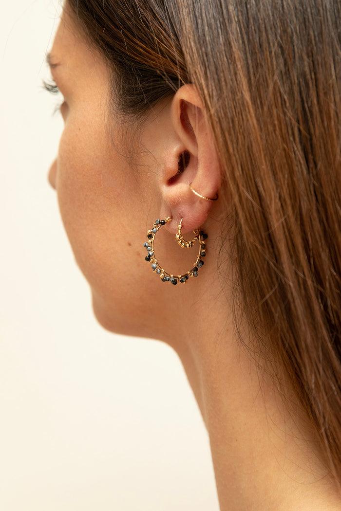 Yay Paris Mini Lace Hoop Earrings