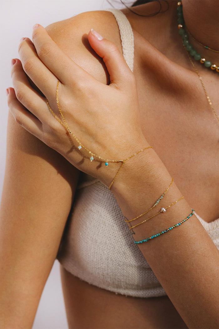 Yay Paris Nayla Hand Jewelry - Blue Lagoon