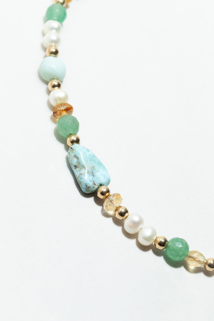 Yay Paris Nina Ankle Chain - Blue Lagoon
