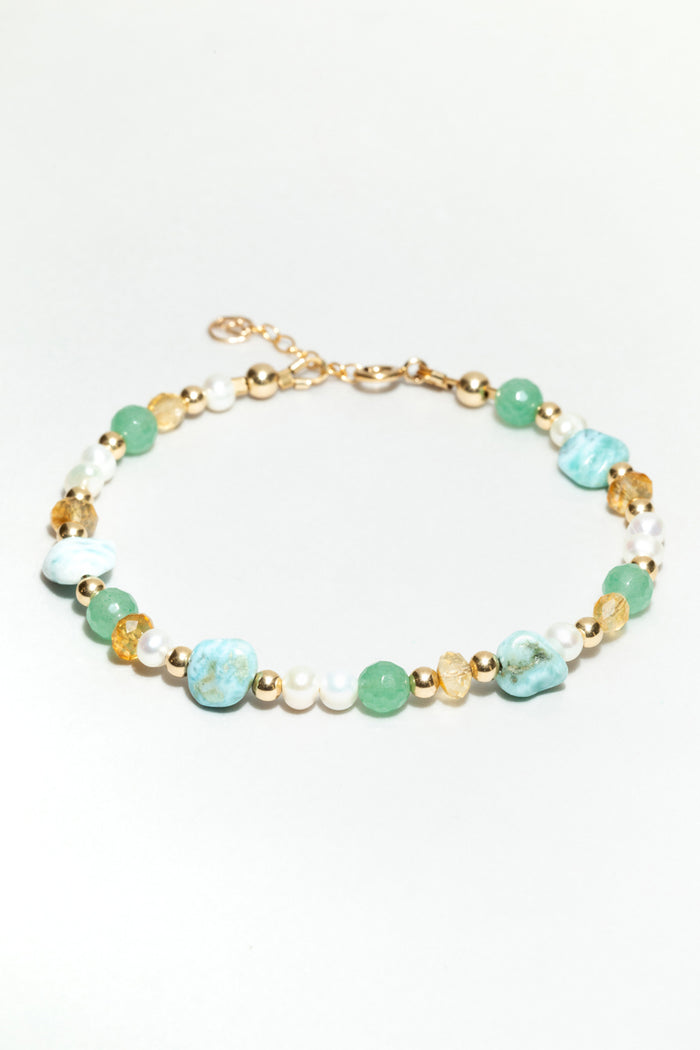 yay paris Nina Ankle Chain - Blue Lagoon