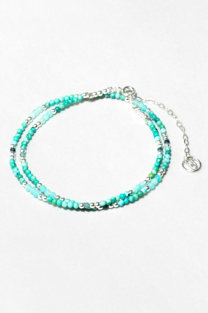 yay paris Queen Bracelet-Necklace - Turquoise Silver