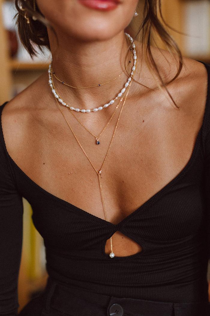 Yay Paris Satellite Bracelet-Necklace - Sapphire