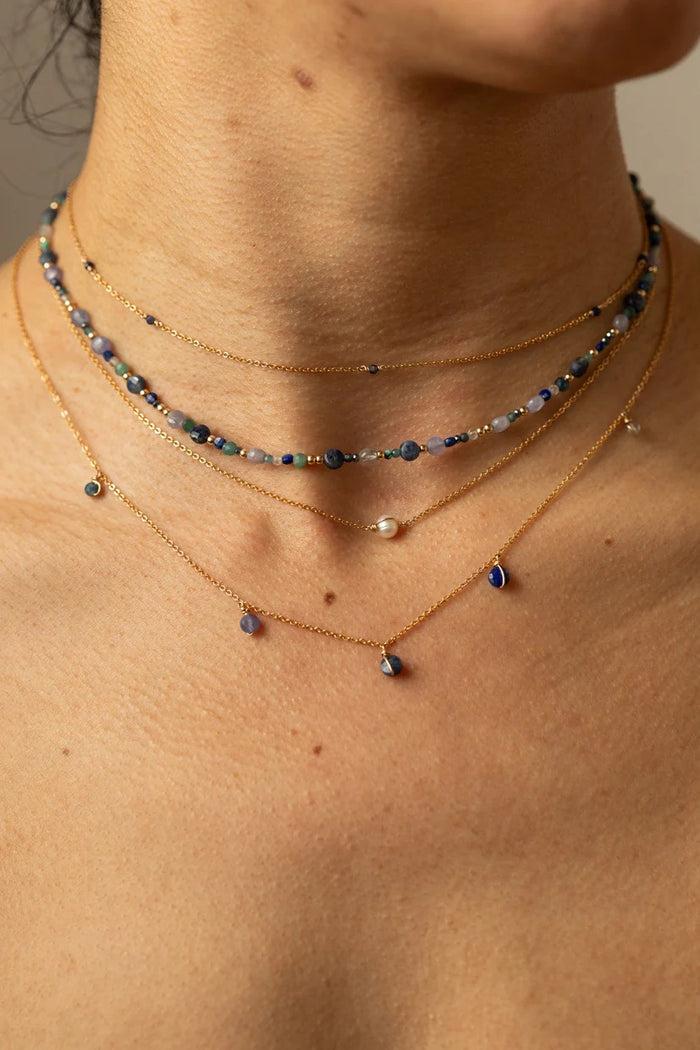 Yay Paris Satellite Bracelet-Necklace - Sapphire