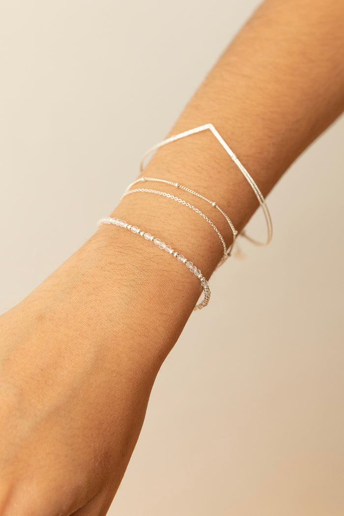 Yay Paris Satellite Double Chain Bracelet - Silver