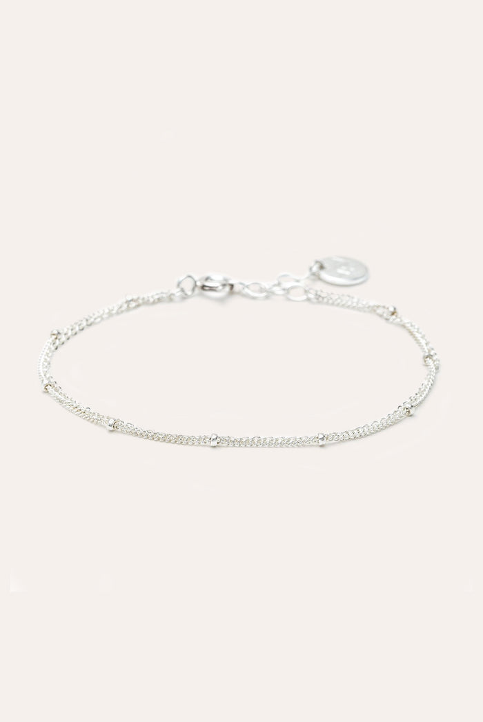 yay paris Satellite Double Chain Bracelet - Silver