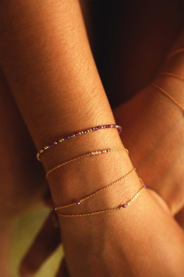 Yay Paris Satellite Necklace-Bracelet - Ruby