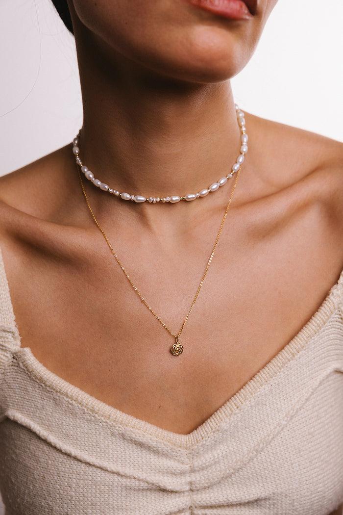 Yay Paris Small Rosa Pendant - Gold