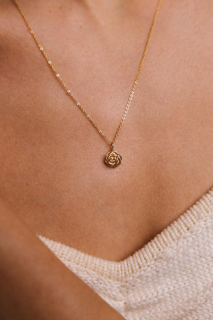 Yay Paris Small Rosa Pendant - Gold
