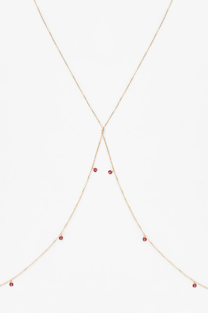 yay paris Sofia tassel body jewelry - 750‰ Gold Ruby