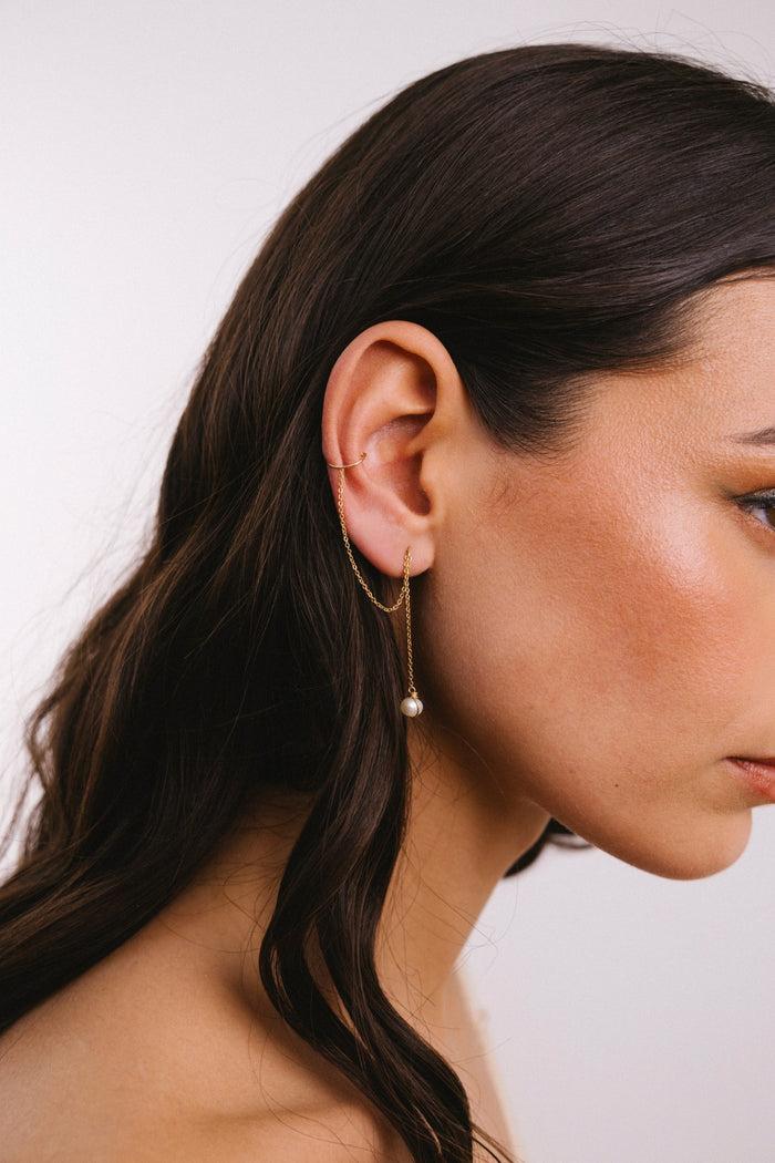 Yay Paris Stella Ear Cuff - Cultured Pearl