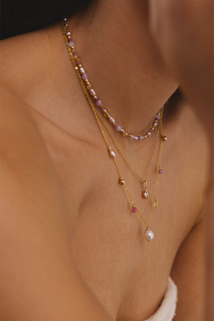 Yay Paris Stella Pendant - Pink Cultured Pearl