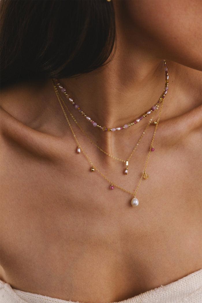 Yay Paris Stella Pendant - Pink Cultured Pearl