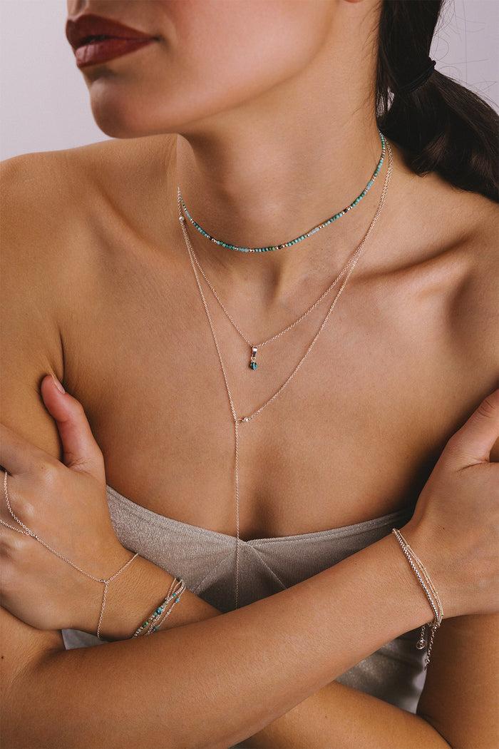 Yay Paris Stella Pendant - Turquoise Silver