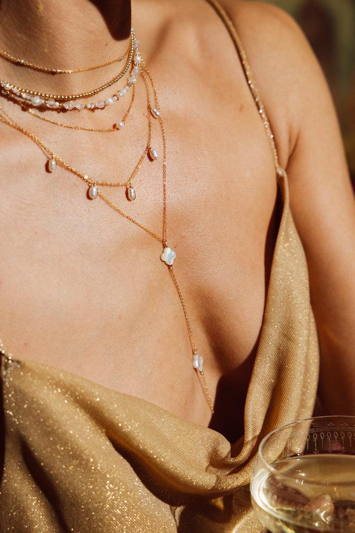 Yay Paris Swan Body Jewel - White Pearl Stars