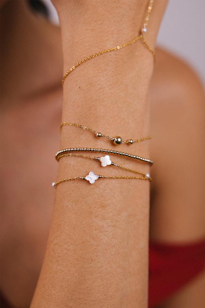 Yay Paris Swan Necklace Bracelet - Mother Of Pearl