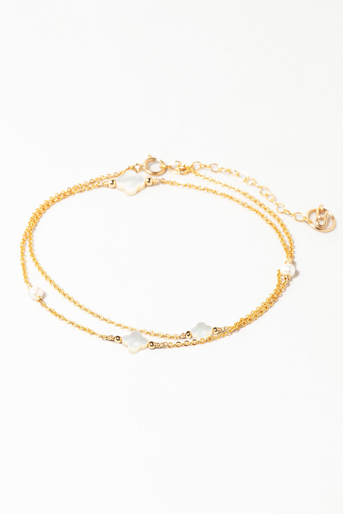 Yay Paris Swan Necklace Bracelet - Mother Of Pearl