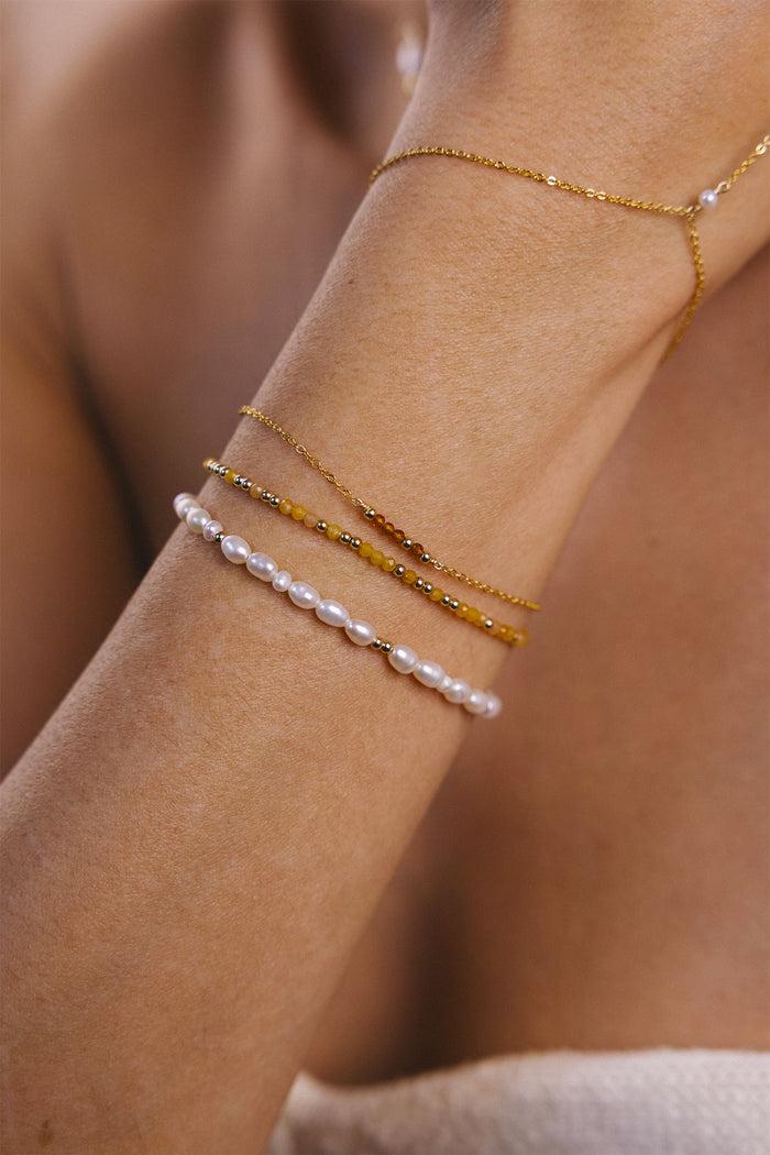 Yay Paris Théa Bracelet - Orange Garnet