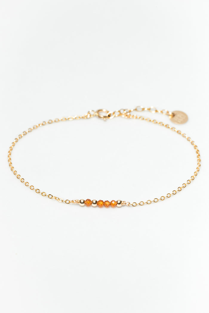 yay paris Théa Bracelet - Orange Garnet