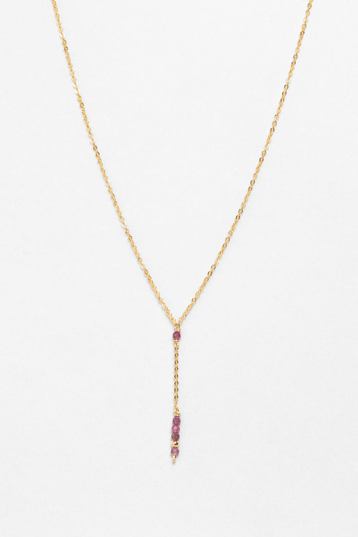 yay paris Théa long necklace - Ruby