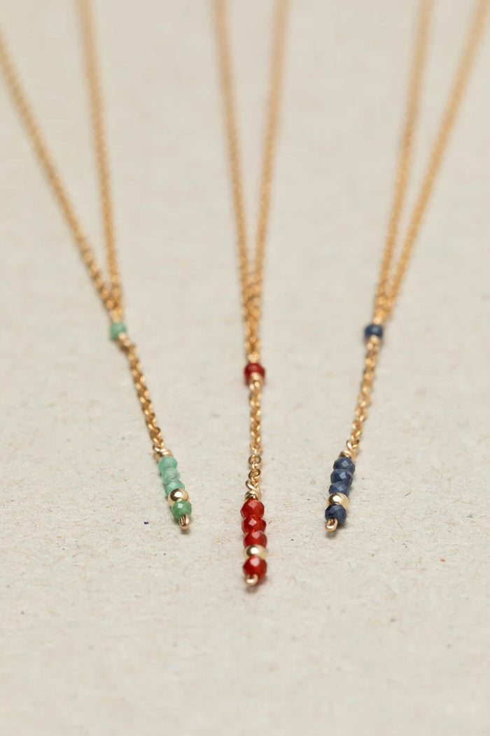 Yay Paris Théa Long Necklace - Sapphire