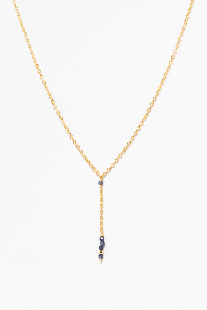 yay paris Théa long necklace - Sapphire