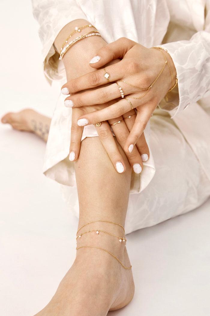 Yay Paris Triple Ankle Chain - Envolée De Perles